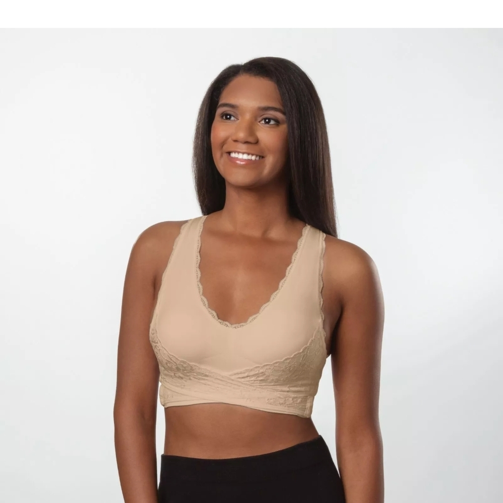 🍄 CaraMia Set of 2 Lace Trimmed Bralette, Size 2X